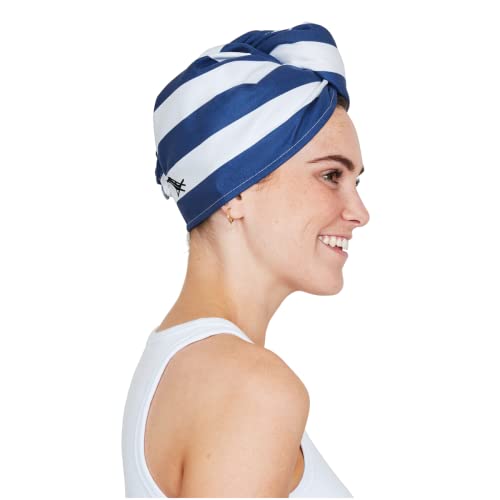 Dock & Bay Turban-Handtuch - Für Zuhause & den Strand - Super saugfähig, schnell trocknend - Cabana - Whitsunday Blue, One Size von Dock & Bay