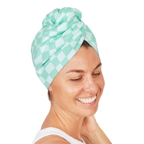 Dock & Bay Turban-Handtuch - Für Zuhause & den Strand - Super saugfähig, schnell trocknend - Check Mate, One Size von Dock & Bay