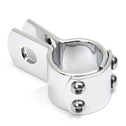 Dock66 Motorcycle Parts Bügelschraubstock 1¼ Zoll (32mm) chrom Silber von Dock66 Motorcycle Parts
