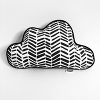 Wolkenkissen - Chevron Print Monochrom von DockersUmbrella