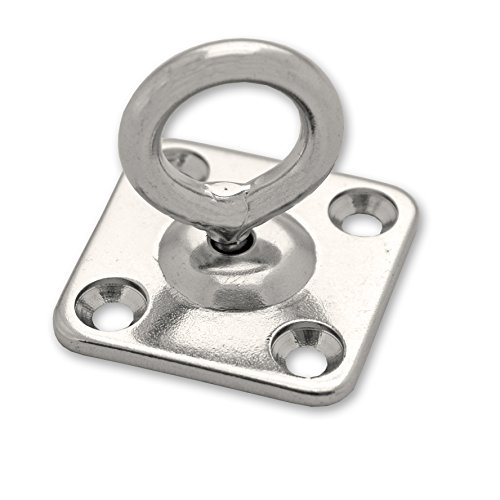 Docks gmar65 Set 2 Ringe Mobile auf platin quadratisch – Edelstahl – Durchmesser kabellos 5 mm – Innendurchmesser Ring 15 mm – Maße Platin 35 x 35 mm, grau, 2-teiliges Set von Docks