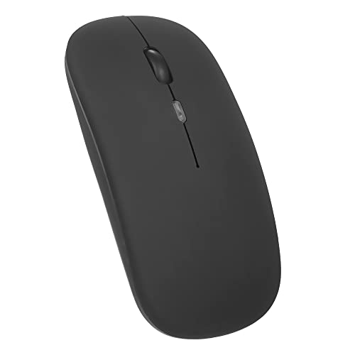 Docooler 2.4G BT 5.0 Wiederaufladbare Maus Slim Wireless weniger Lärm 3 dpi Einstellbare 7 Farben Atemlicht für Laptop, Schwarz von Docooler