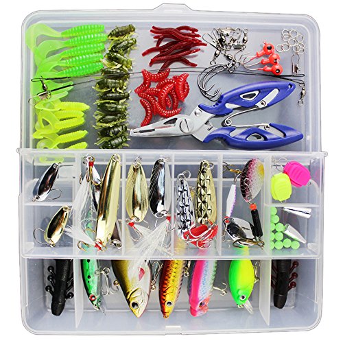 Docooler Angelk?der Gemischte Tackle/Schwimmender Angelk?der Haken Angelzubeh?r Kit Set mit Aufbewahrungsbox von Docooler