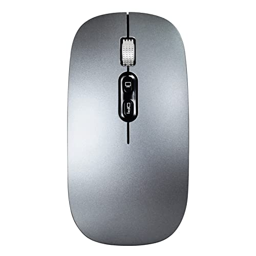 Docooler M103 2.4G+BT5.1 Kabellose Dual-Mode-Maus Ergonomische Büromäuse 3-Gang einstellbare DPI Eingebauter 500mAh Lithium-Akku Silber von Docooler