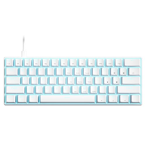 Docooler OUTEMU Mechanische Tastatur mit 61 Tasten, USB-Kabel, LED-Hintergrundbeleuchtung, unterstützt Hot-Swap, blauer Schalter/roter Schalter von Docooler