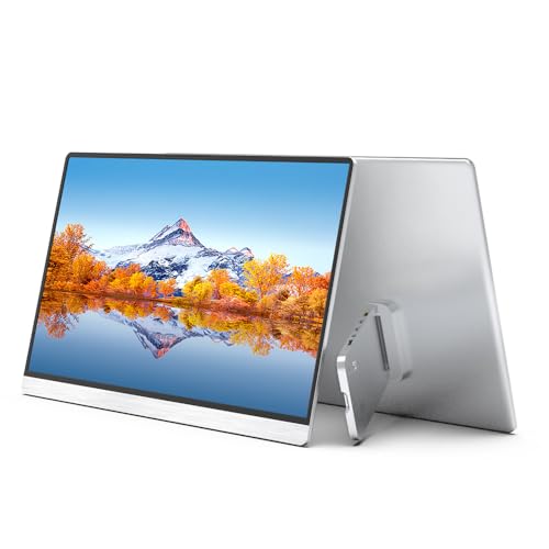Docooler Tragbarer 16,1-Zoll-Monitor, FHD 1080P IPS-Monitor mit Ständer, 178° Weitwinkel-Anzeige, externes Display, integrierter Lautsprecher für Laptop/PC/Computer von Docooler
