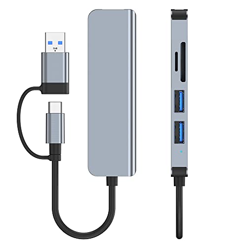 Docooler Typ C zu USB 3.0 Hub 5-in-1-Dockingstation mit USB 3.0-Anschluss USB2.0-Anschlüsse SD/TF-Kartenleser Ultraflacher USB-Splitter Plug-and-Play-Compatible with Laptop MacBook Pro/Air Surface Docooler Typ C zu USB 3.0 Hub 5-in-1-Dockingstation mit USB 3.0-Anschluss USB2.0-Anschlüsse SD/TF-Kartenleser Ultraflacher USB-Splitter Plug-and-Play-Compatible with Laptop MacBook Pro/Air Surface von Docooler