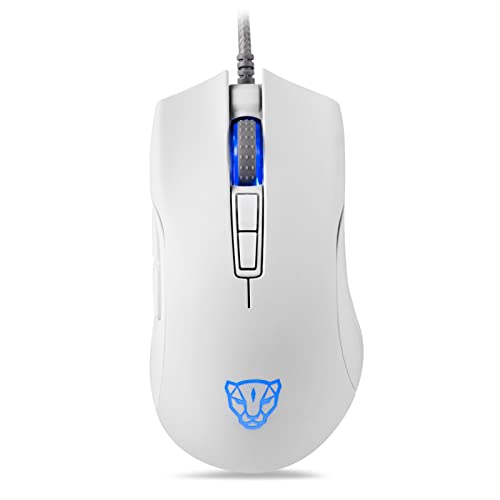 Docooler V70 kabelgebundene USB-Gaming-Maus RGB-Maus Ergonomisches Design 8-Gang-einstellbare DPI Breite Kompatibilität Pink von Docooler
