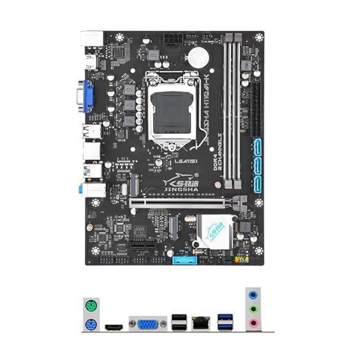 Docooler 1151 Sockel LGA1151 CPU-Prozessoren Desktop-Hauptplatine 2 x DDR4 bis zu 32 GB 1 x PCIE3.0 x16 Steckplatz Motherboard für Heimbüro-Spiele 3 x SATA3.0 1000 Mbps von Docooler