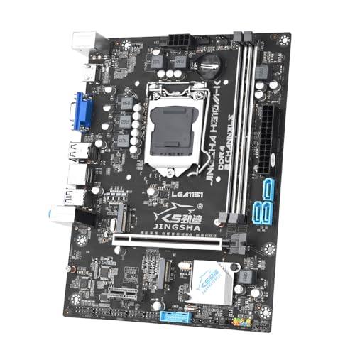 docooler Socket LGA1151 Prozessoren CPU Mainboard Desktop 2 x DDR4 bis zu 32 GB 1 PCIE3.0 x16 Steckplatz für Heimspiele 3 x SATA3.0 1000Mbps Fast Ethernet von Docooler