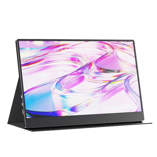 docooler Tragbarer Monitor 15 Zoll FHD1080P IPS Gaming-Monitor Zwei integrierte Lautsprecher Externes Display mit 170° großer Anzeige für Laptop/PC/Smartphone von Docooler