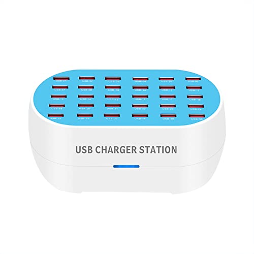 docooler USB-Ladegerät Multiport Hub Ladestation Desktop USB 30 Ports Leistung 32A/160W Ausgang 5V 1A-2,4A Intelligente Identifikation von Docooler