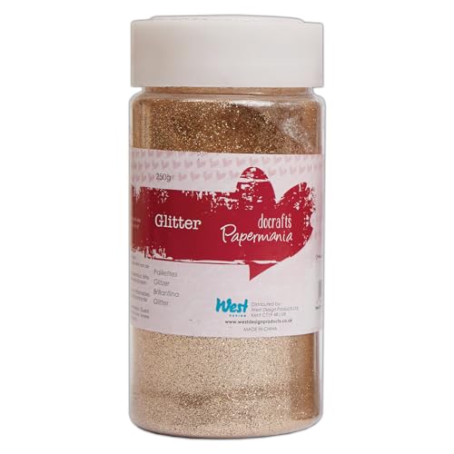 DoCrafts Große Feine Glitter Töpfe 250g Gold von Papermania