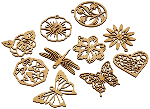 Docrafts PMA 174618 Florals, Schmetterlinge und Libellen Formen, Holz, neutral, 10 Stück Docrafts PMA 174618 Florals, Schmetterlinge und Libellen Formen, Holz, neutral, 10 Stück von Docrafts