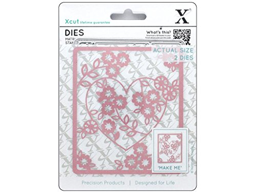 Docrafts Xcut Stanzschablone, Blumenherz, 2 Stück von Docrafts
