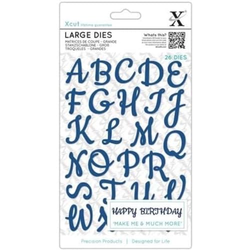 Xcut L Die (26 Pieces) - Großbuchstaben für Das Skriptalphabet von Docrafts