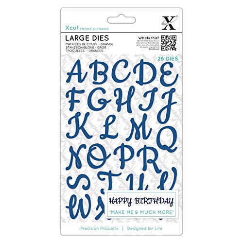 Xcut L Die (26 Pieces) - Großbuchstaben für Das Skriptalphabet von Docrafts