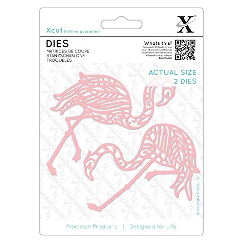 docrafts XCU503450 Xcut Stanzschablonen – Tropischer Flamingo (2 Stück), Blech, rose, 19.5 x 14.3 x 1.2 cm von Docrafts