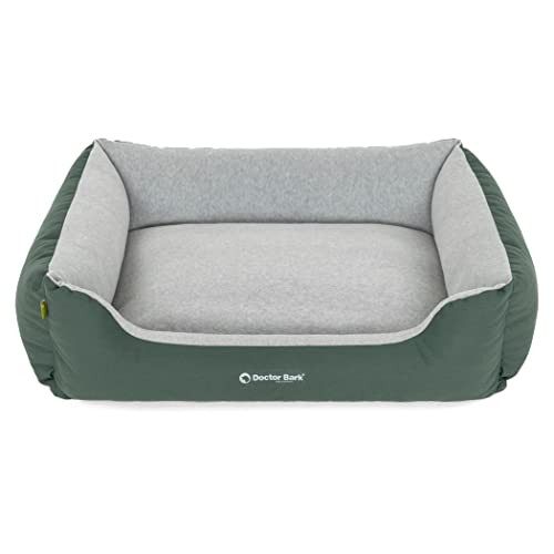 Doctor Bark Hundebett Mittlere Hunde Waschbar - Hundekorb Flauschig Weich - Strapazierfähiges, Kuscheliges Hunde Bett - GreenLabel (M - 86x65 cm, Grün) von Doctor Bark