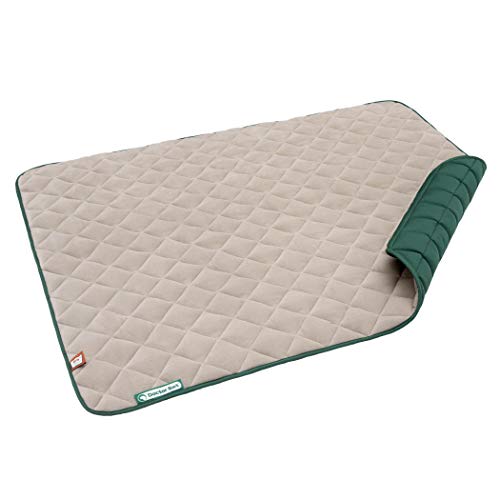 Doctor Bark Hundedecke Fleece Wendedecke - Flauschige, robuste Hundematte für große Hunde. waschbar bis 95°C - hochwertige Indoor/Outdoor Liegedecke (XL - 120x100 cm, Beige/Grün) von Doctor Bark