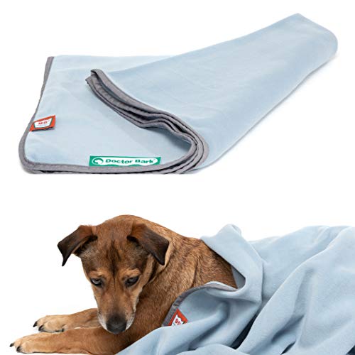 Doctor Bark | kuschelige Hundedecke waschbar bis 95°C, hygienische, weiche Fleecedecke für Sofa und Hundebett, Flauschige Haustierdecke - Made in Germany (XL - 140x100 cm/Hellblau) von Doctor Bark