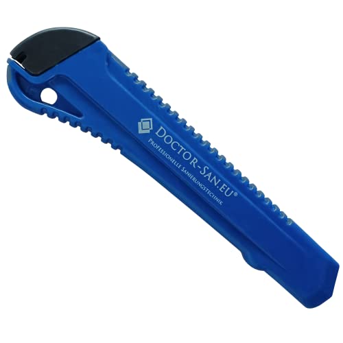 Cuttermesser Cutter Teppichmesser Bastelmesser 18mm Klinge Kunststoff blau (2) von Doctor San - Sanierungstechnik