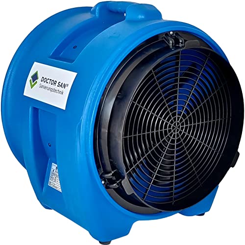 Doctor San - Sanierungstechnik Axialgebläse Bautrockner Bauventilator Axial Baugebläse Axialventilator Abluftventilator Baustellengebläse Ø40cm 7560m³/h (Blau) von Doctor San - Sanierungstechnik