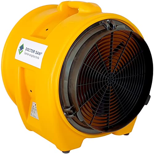 Doctor San - Sanierungstechnik Axialgebläse Bautrockner Bauventilator Axial Baugebläse Axialventilator Abluftventilator Baustellengebläse Ø40cm 7560m³/h (Gelb) von Doctor San - Sanierungstechnik