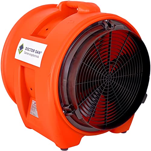 Doctor San - Sanierungstechnik Axialgebläse Bautrockner Bauventilator Axial Baugebläse Axialventilator Abluftventilator Baustellengebläse Ø40cm 7560m³/h (Rot) von Doctor San - Sanierungstechnik