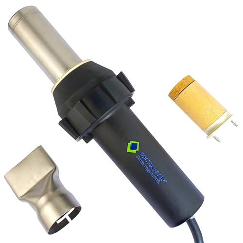 Heißluftfön Heißluftgebläse Industriefön 3400W 20°C bis 620°C 230V stufenlos schwarz Ersatz-Heizelement Breitstrahldüse von Doctor San - Sanierungstechnik