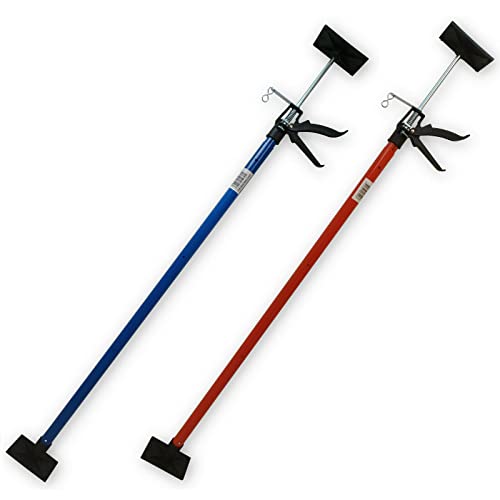 Montagestütze Deckenstütze Teleskopstütze Einhandstütze Zargenspanner 115-290cm 30 Kg Tragkraft (3 Stk., BLAU) von Doctor San - Sanierungstechnik