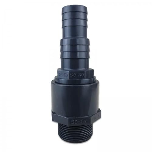 Schlauchreduzierung mit 1-1/2" Rohrgewinde auf Doppeltülle Ø 38/32mm | 2-fach Reduzierung | stabiles PVC (1-1/2" x 38/32mm) von Doctor San - Sanierungstechnik