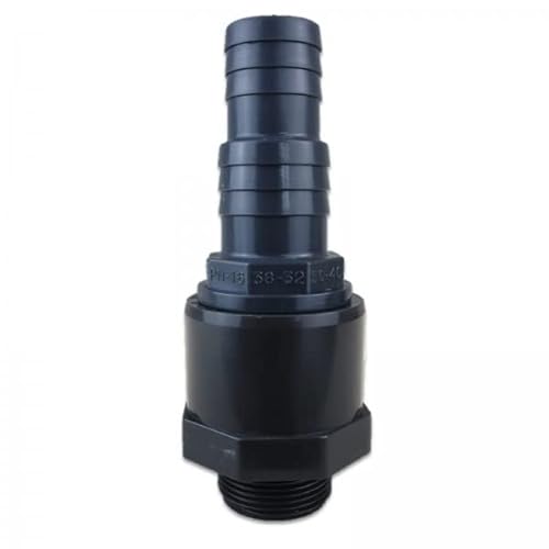 Schlauchreduzierung mit 1-1/4" Rohrgewinde auf Doppeltülle Ø 38/32mm | 2-fach Reduzierung | stabiles PVC (1-1/4" x 38/32mm) von Doctor San - Sanierungstechnik