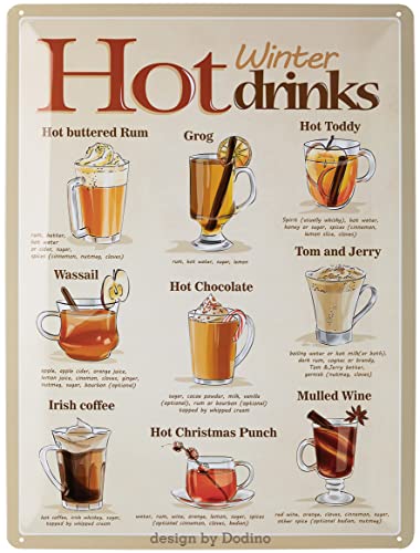 Dodino 30x40cm blechschilder WINTER HOT DRINKS MENU REZEPT, Dekoratives Wohnaccessoire, Deko Metallschild Schild für alle Bar Theke oder Pub Besitzer Dodino 30x40cm blechschilder WINTER HOT DRINKS MENU REZEPT, Dekoratives Wohnaccessoire, Deko Metallschild Schild für alle Bar Theke oder Pub Besitzer von Dodino