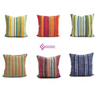 Boho Gestreifte Kissenbezüge, Inlett Regenbogen Kissen, Rosa, Blau, Gelb, Grün, Marine, Türkis Herbst Deko von DodoHomeDecor