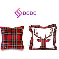 Weihnachten Kissenhüllen, Rot Karo Und Rüschen Design Kissenbezüge, Weihnachtsschmuck Für Weihnachtsdeko, Dekokissen von DodoHomeDecor