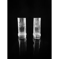 6 Vintage Christian Dior Crystal Longdrink Gläser 80Er Art Deco Revival Maritim Highball Kristall Glas Trinkgläser Handgemacht Home von DodoVintageShop