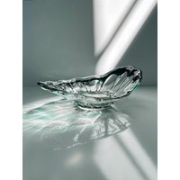 Vintage Murano Vide Poche/Schale Transparent Grün Glas Swirl 1970Er Mid Century Italien Schüssel von DodoVintageShop