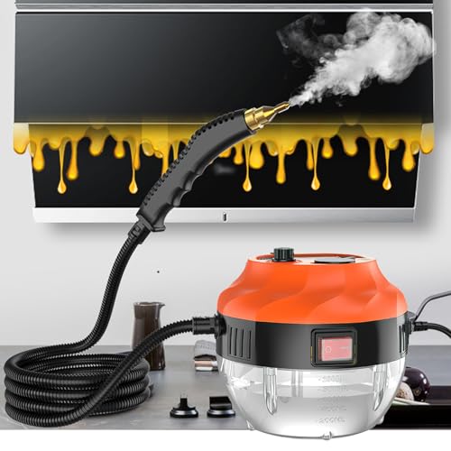 Household Steam Cleaner 2500 W Dampfreiniger, Dampfreiniger Handgerät, Hochtemperatur-Druckdampfreinigungsmaschine mit Bürstenköpfen, Dampfsauger für Küchenmöbel Badezimmer Auto, für Küchenmöbel Boden von DoeDoefong