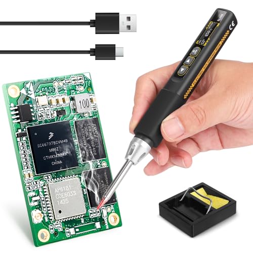 Mini Lötkolben Set, 96W Professioneller Lötkolben Akku mit Digitalem Display, Temperatur Einstellbar 100-450°C, 8 Sek. Schnelles Aufheizen, Typ-C-Ladeanschluss, Kompakt und Leicht Mini Lötkolben Set, 96W Professioneller Lötkolben Akku mit Digitalem Display, Temperatur Einstellbar 100-450°C, 8 Sek. Schnelles Aufheizen, Typ-C-Ladeanschluss, Kompakt und Leicht von DoeDoefong