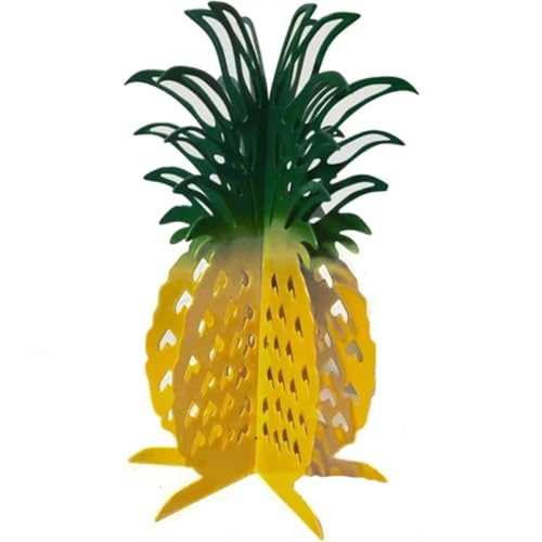 Doengdfo Creatives Ananas-Ornamente Aus Metall, Künstliche Früchte, Tischdekoration, Tafelaufsatz, Heimdekoration, Gelb von Doengdfo