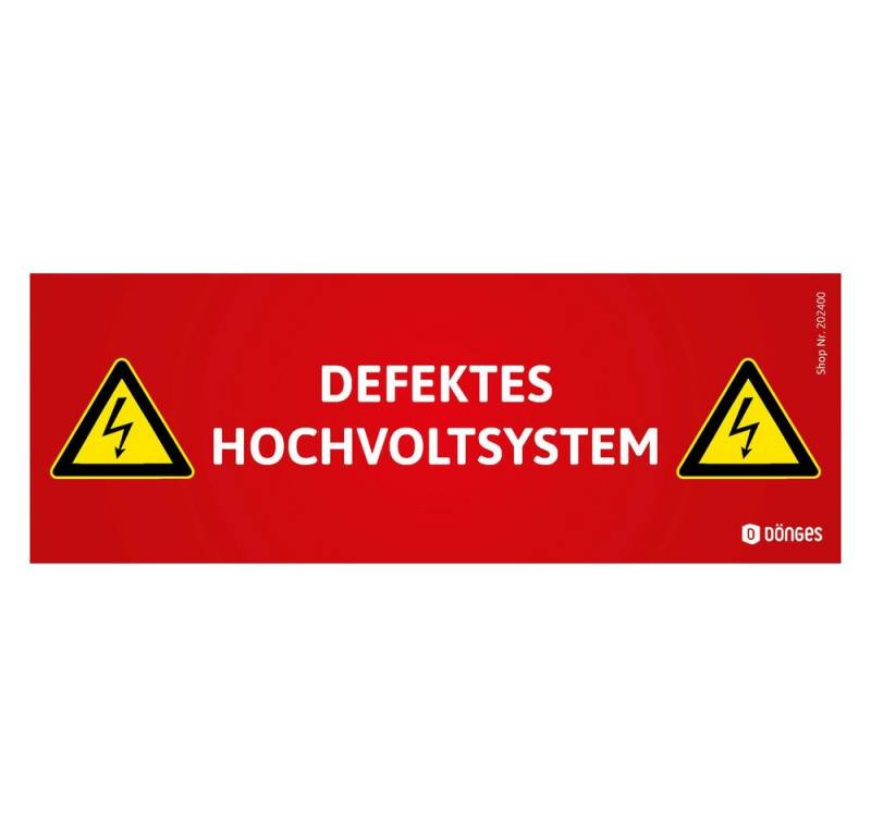Dönges Aufbewahrungsbox Magnetschild für HV-Systeme "DEFEKTES HOCHVOLTSYSTEM" von Dönges