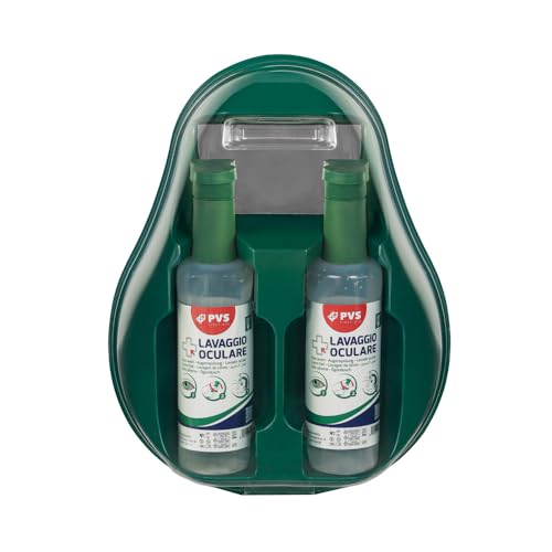Dönges Notfall Augenspülstation mit Spiegel | 2x 500 ml Augenspülung mit steriler Kochsalzlösung 0.9% | Augendusche, Augenspüllösung, Augenspüler, Augenspülflasche, Augenspülmittel von Dönges