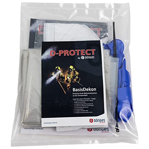 Dönges Basis-Dekon Set für 2 Personen (Einsatzstellenhygiene FeuerKrebs Dekontamination Hygiene Einsatz Dekon Decon Reinigung), einfache Grob-Dekontamination an der Einsatzstelle von Dönges