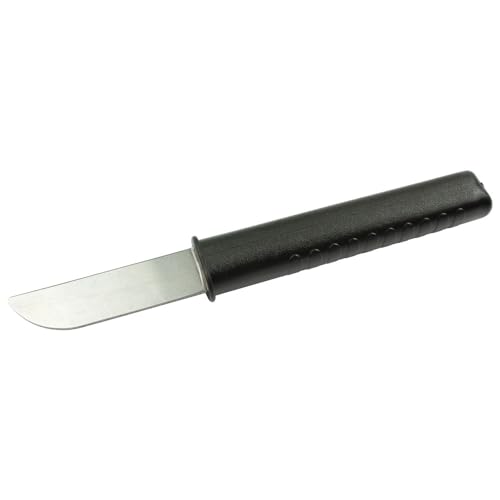 Dönges Bleimesser mit feststehender Klinge, 65 mm (Messer Bleischneider Kabelmesser), Telekom-Ausführung, schwarze Griffhülle, dreifach genietet von Dönges