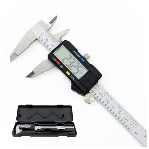 Dönges Digitaler Messschieber 150 mm | LCD Display, CE, Messbereich 0-150 mm | Edelstahl, 3-in-1 Innen-, Außen- & Tiefenmessung | Präzise & einfache Ablesung in mm/Inch | Digitale Schieblehre von Dönges