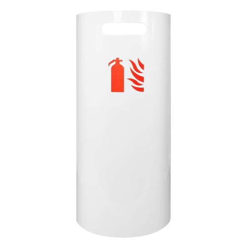 Dönges Feuerlöscherabdeckung Feuerlöscherhalterung Design Wandhalterung Schutzhülle Ummantelung Sichtschutz für Feuerlöscher Aufbewahrung für Feuerlöscher Farbe Weiß RAL 9010 von Dönges