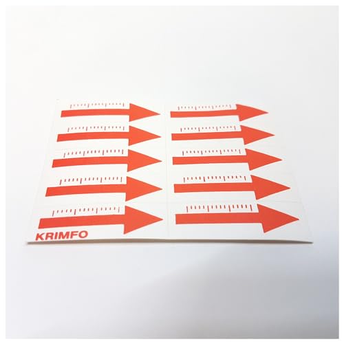 Dönges Markierungspfeile mit Skala, selbstklebend, rot, 28 mm (Tatort-Pfeile Markierpfeile Klebepfeile Fotodokumentation Hinweispfeile Fotohinweis Spurensicherung Tatort-Markierung Klebemarker) von Dönges