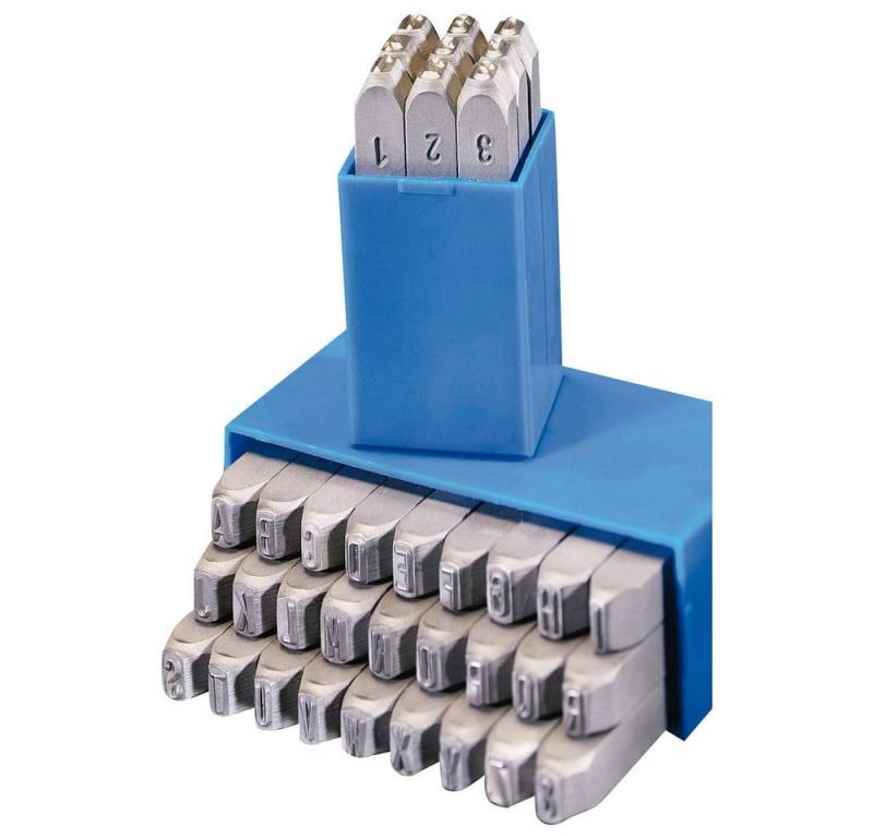 Dönges Montagewerkzeug Handschlagstempelsatz angespitzt, 9-teilig, Zahlen 0-9 von Dönges