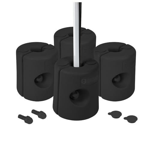 Dönges Pavillon Standfüße 4er-Set Schwarz - Befüllbare Gewichte für sicheren Halt - Robuster Kunststoff I Wetterfest - Ideal für Zelte, Pavillons & Outdoor-Events von Dönges